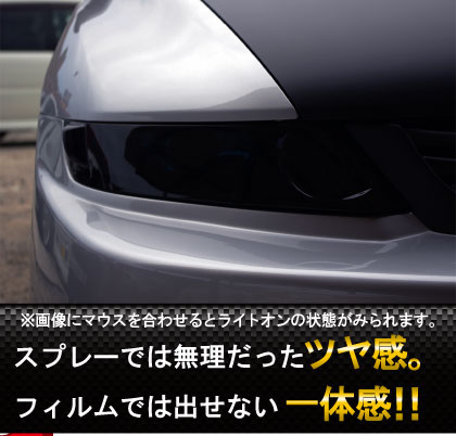 缶スプレーでは出せないツヤ感。スモークフィルムでは出せない一体感